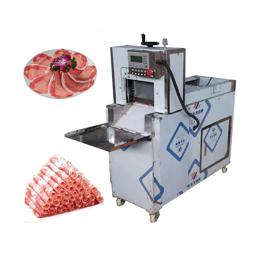 horizontal fresh frozen meat slicer 
