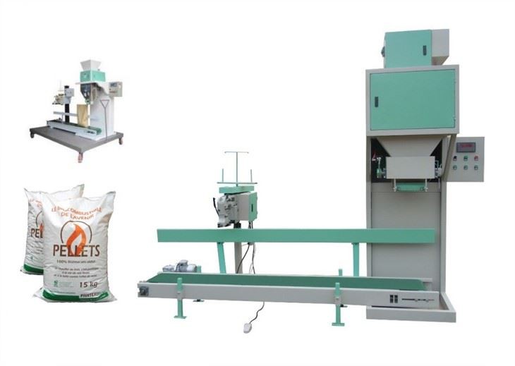 Máquina empacadora de fertilizantes para alimentación de pellets de animales