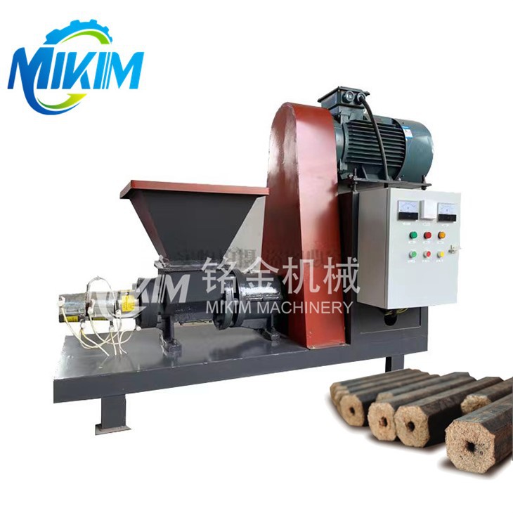 Máquina para fabricar ladrillos de carbón de madera