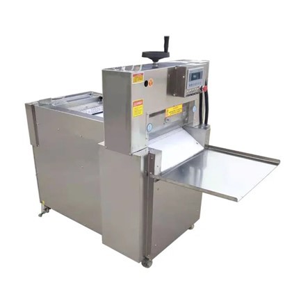 Cortadora de carne de precisión industrial con cuchilla redonda